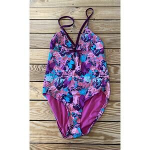 Carve Designs Patterned One Piece Swimsuit Size Small Women’s Pink